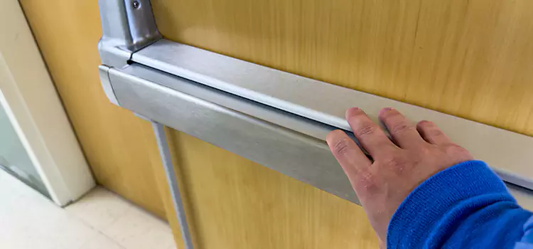 Installing a Push Bar on a Door Gaspe